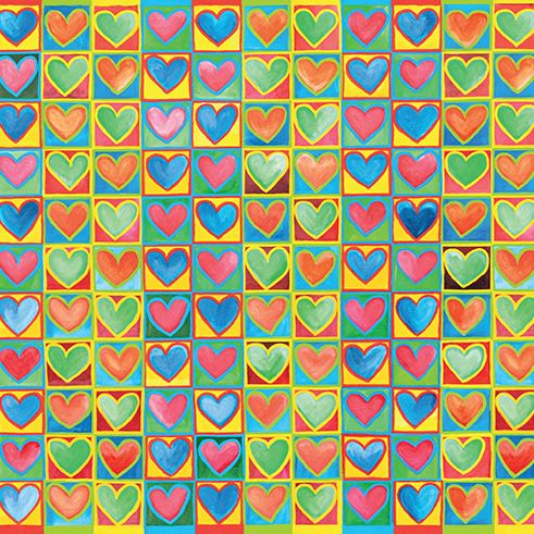 Farverig Kærlighed 100 x 120